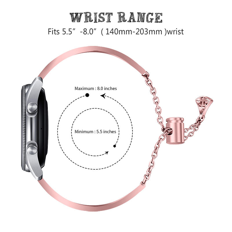 22mm Hollow Out Stainless Steel Metal Watch Band Women Dressy Rhinestone Bracelet Wristband for Samsung Galaxy Watch3 45mm Watch 46mm 22mm Hollow Out Stainless Steel Metal Watch Band Women Dressy Rhinestone Bracelet Wristband for Samsung Galaxy Watch3 45mm Watch 46mm